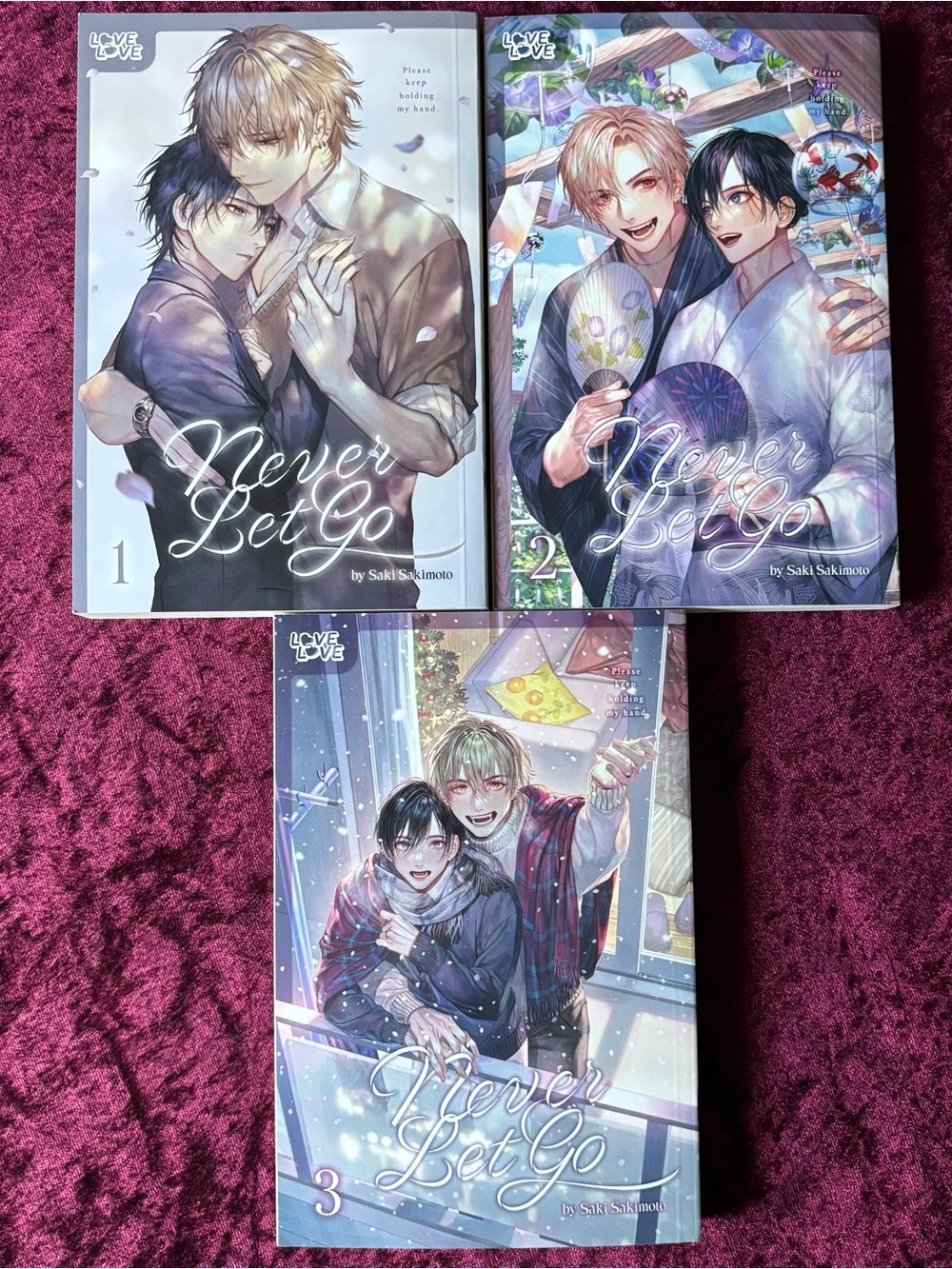 Never Let Go manga volumes 1-3 by Saki Sakamoto
